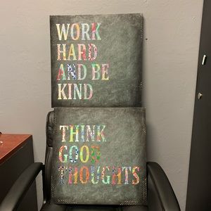 Inspirational office wall art!